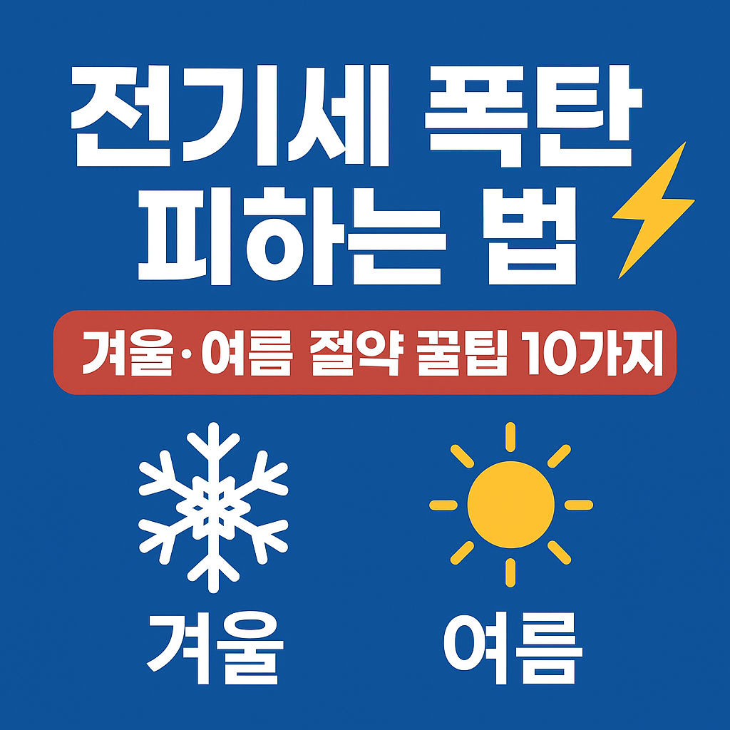 전기세 폭탄 피하는 법